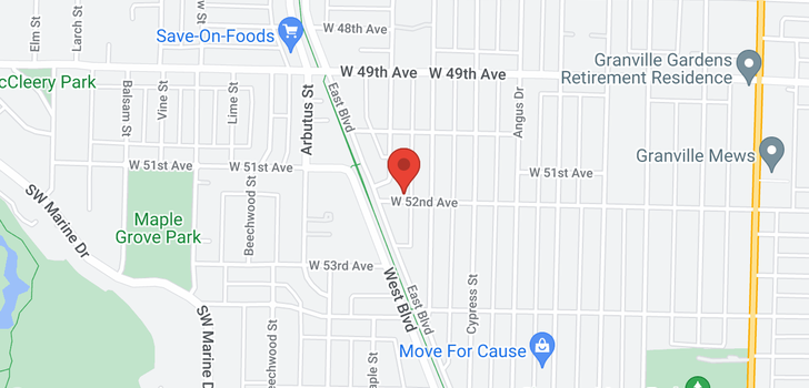 map of 1985 W 52ND AVENUE